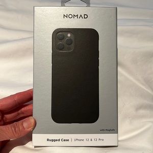Nomad Rugged Case for iPhone 12 or 12 Pro Black Leather BNIB